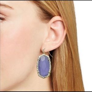 Kendra Scott Iolite Purple Glass Earrings